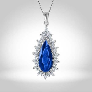 Man Made Blue Sapphire Pendant