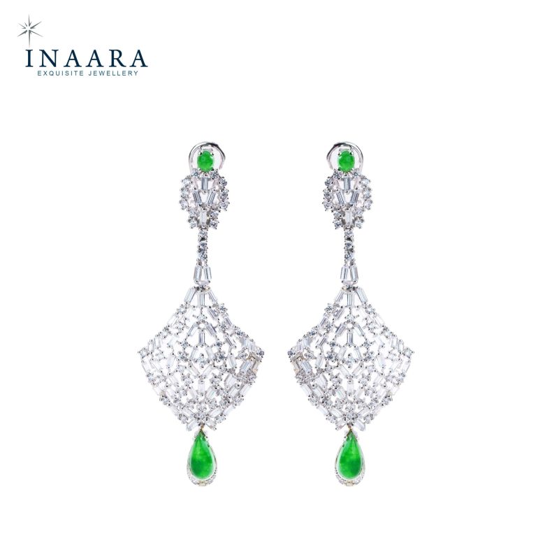 Baguette Emerald Necklace Set 1