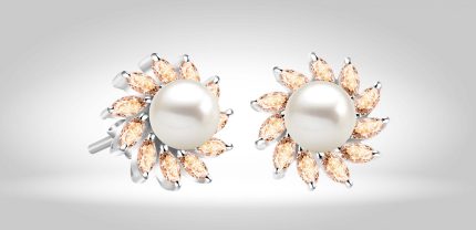 Floral Peach Earrings