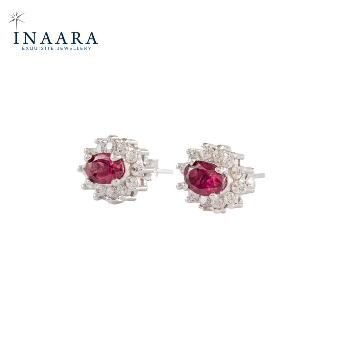 Real Ruby Earrings – Oval 1