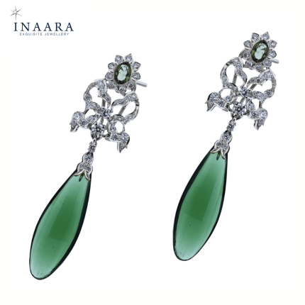 Green Zircon Earrings 1