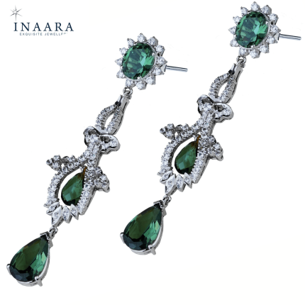 Green Drop Earrings 1
