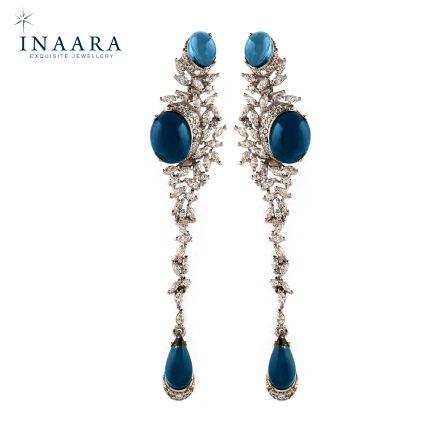 Crystal blue earrings