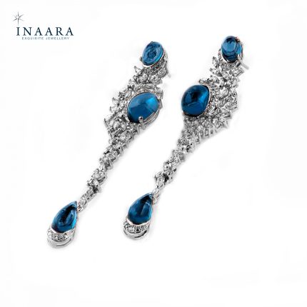 Crystal blue earrings 1