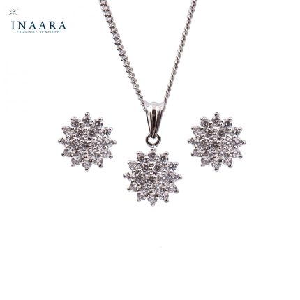 Round Cluster Pendant Set