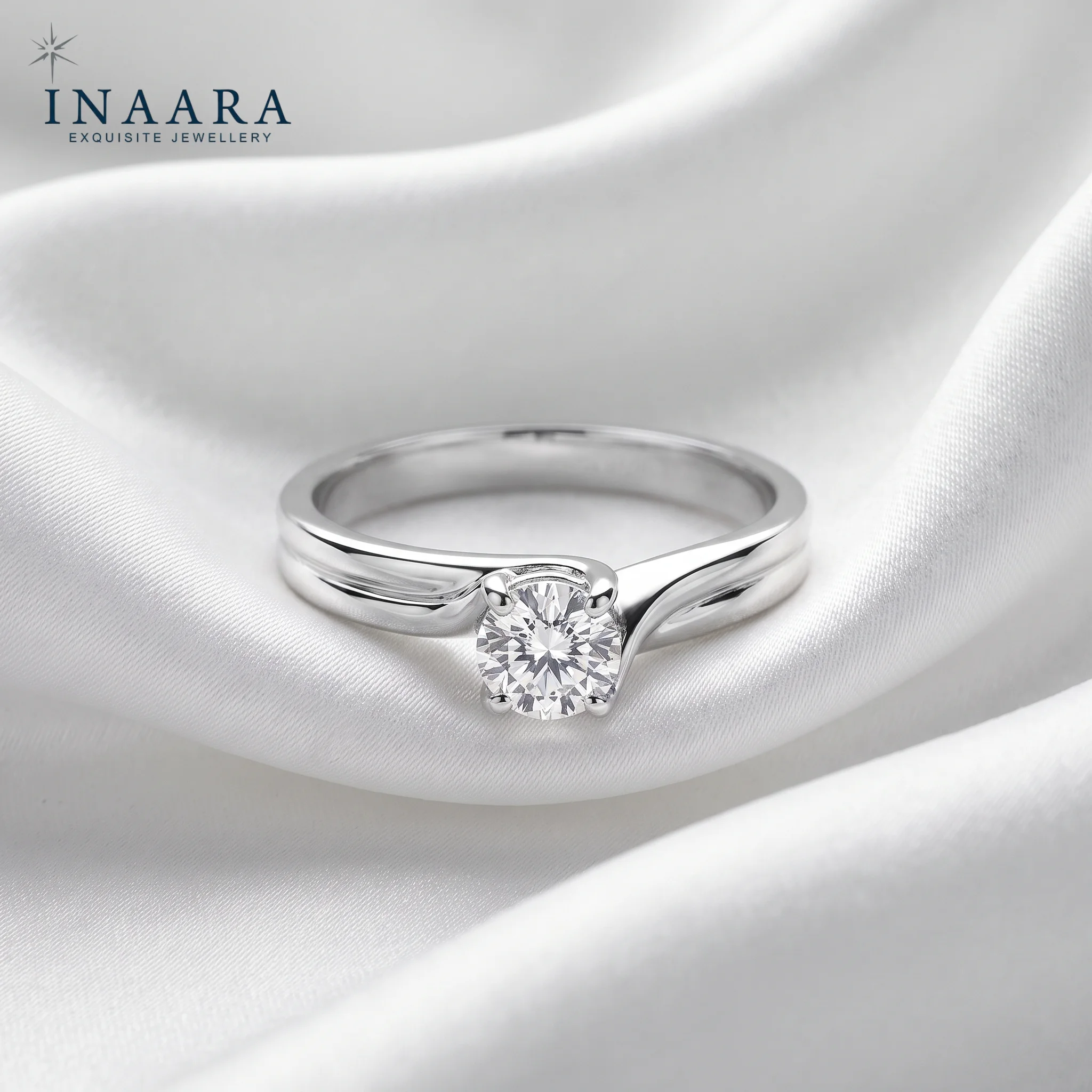 Dual Line Solitaire Ring 2 Dual Line Solitaire Ring - Image 1