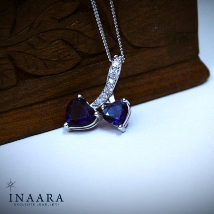 Synthetic Sapphire Pendant Set 2
