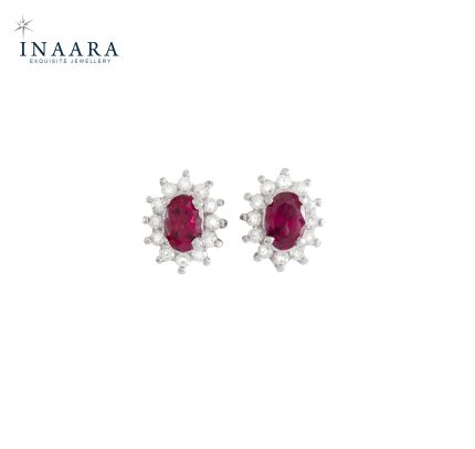 Real Ruby Earrings – Oval