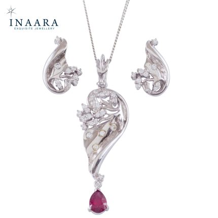 Precious Ruby Pendant Set