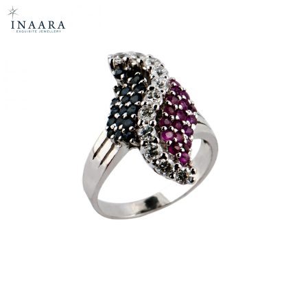 Multi-Colour Leaf Ring 1.1