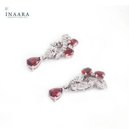 Synthetic Ruby Earrings 1