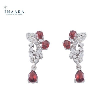 Synthetic Ruby Earrings