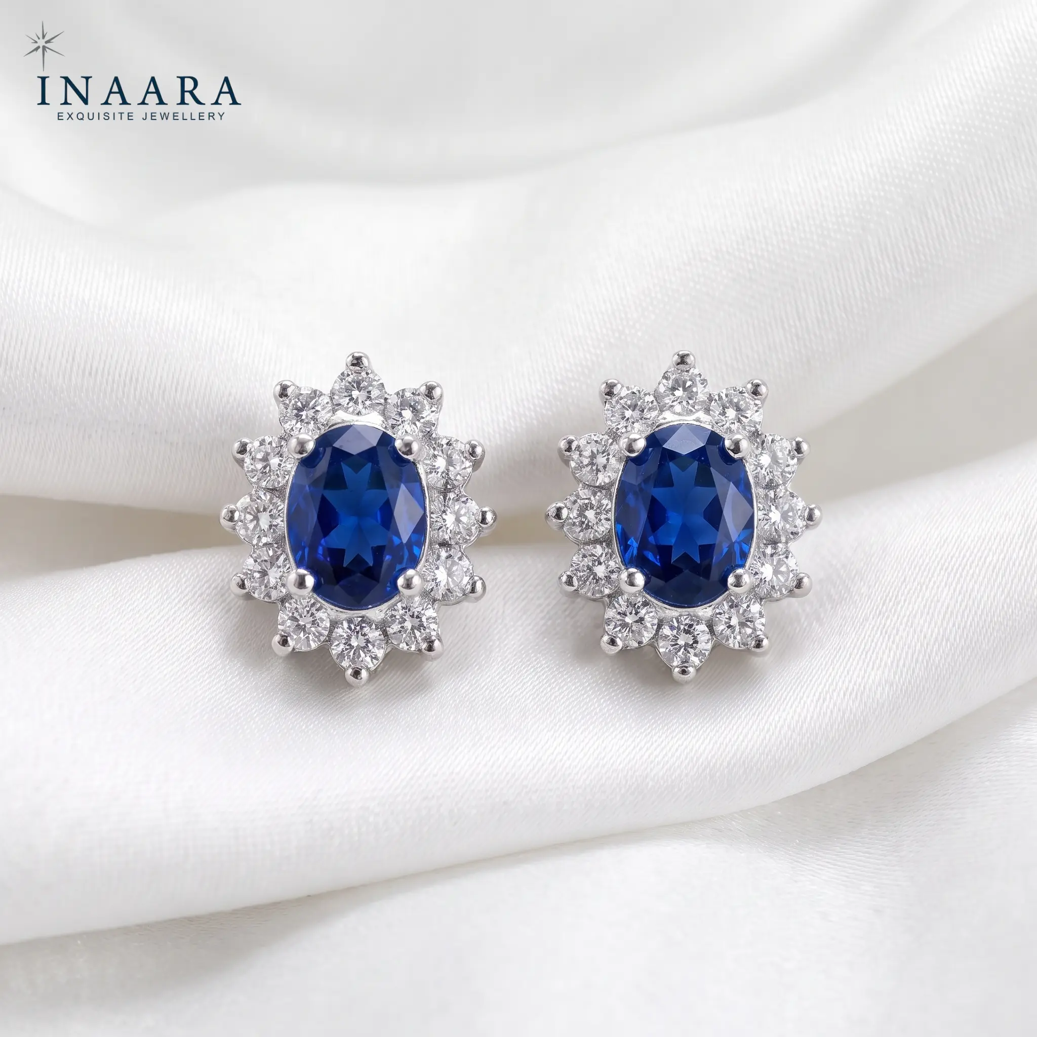 Untitled design (8) Blue Sapphire Earrings - Image 1