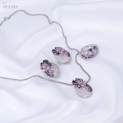 Multi Color Pendant Set with Ring 2