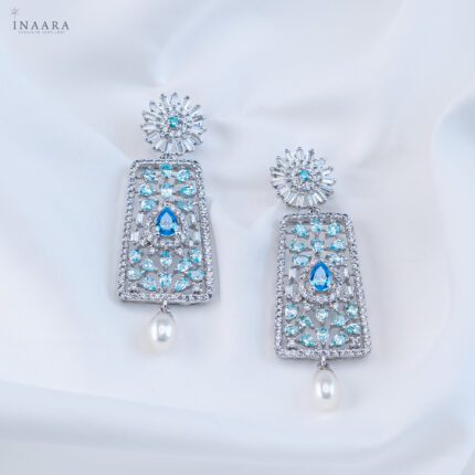 Crown Aqua Earrings