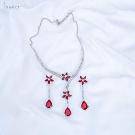 Scarlet Petal Necklace Set 5