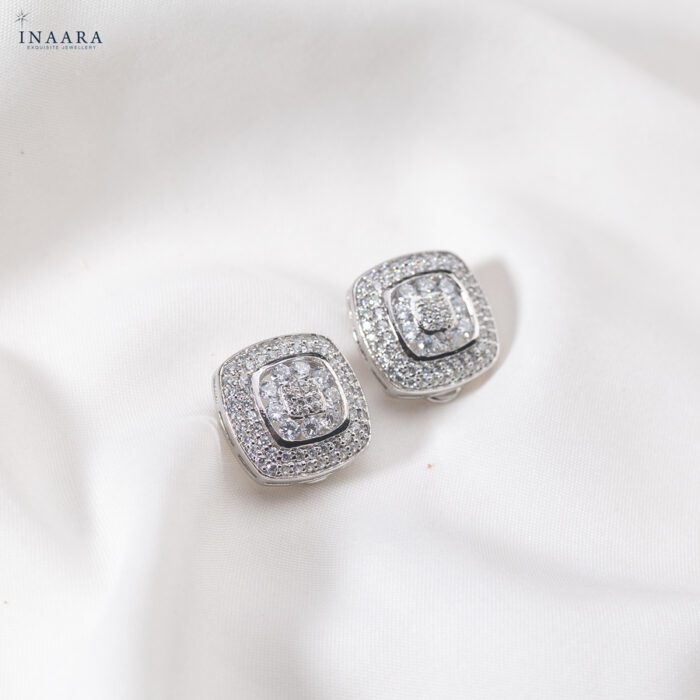 Square Crystal Earrings - Image 3