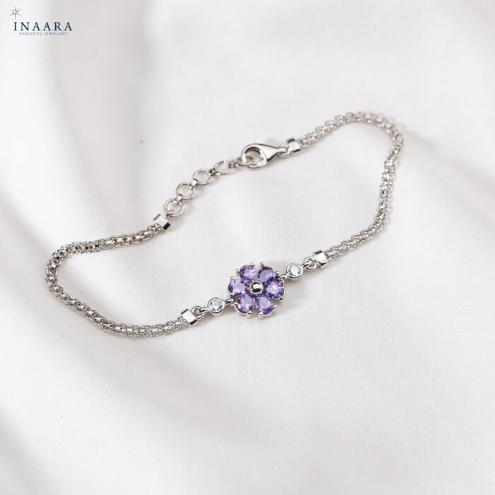 Violet Floral Bracelet - Image 1