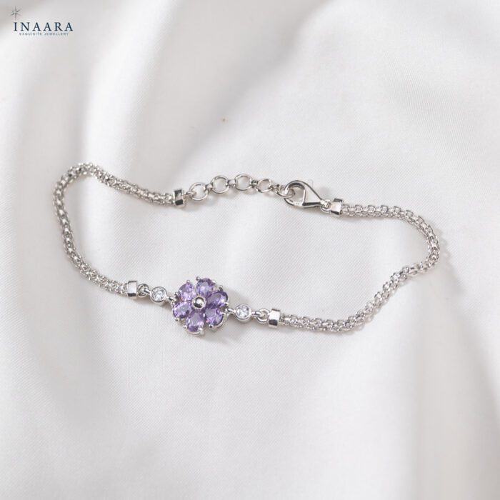 Violet Floral Bracelet - Image 3