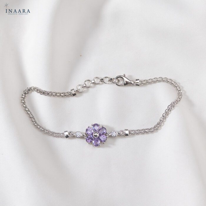 Violet Floral Bracelet - Image 2