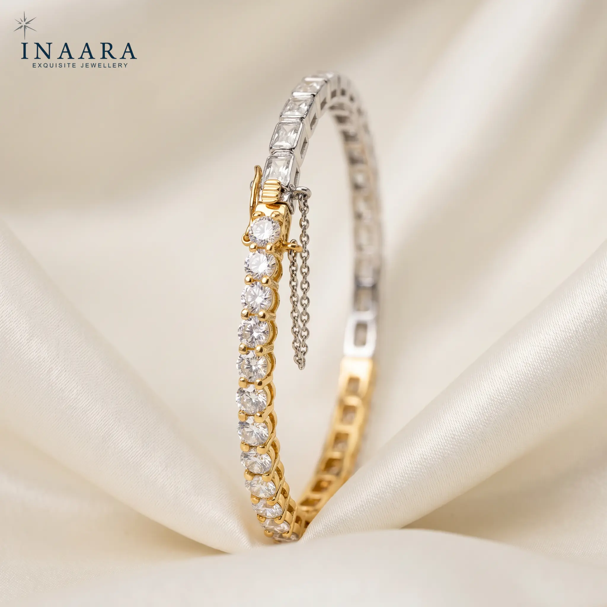 Untitled design (15) Golden Frost Bangle - Image 1